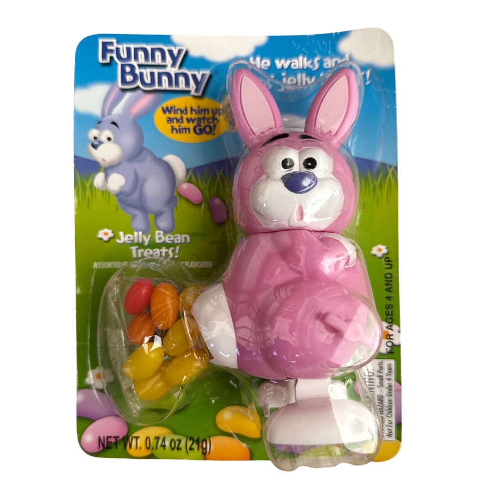 Treat‎ Street Funny Bunny Jelly Bean Dispenser Novelty Toy Pink NOS